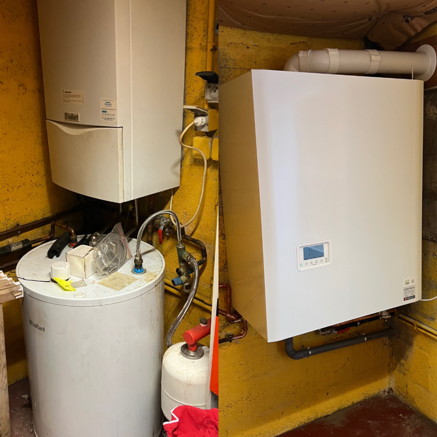 Remplacement de chaudière base température par une condensation